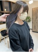 インナーカラー　ブルー