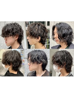 <MEN'S SALONに挑戦*>メンズパーマ￥9000~*ポイントパーマ/ニュアンスパーマ/波巻きパーマ*本厚木駅