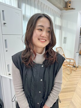 シーラス(cirrus) 【mori担当】ナチュラルレイヤー×インナーオレンジブラウン20代