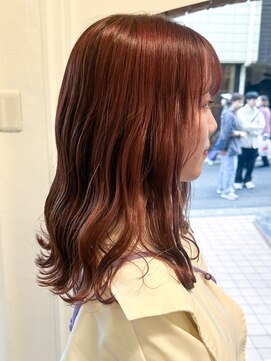 ラレイ ハラジュク(Lalei harajuku) 【白石】艶感ピンクブラウン/ブリーチなしカラー/暖色カラー