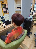 ブロッサム 東中野店 20代30代40代小顔ハンサムショートアッシュブルーブラック