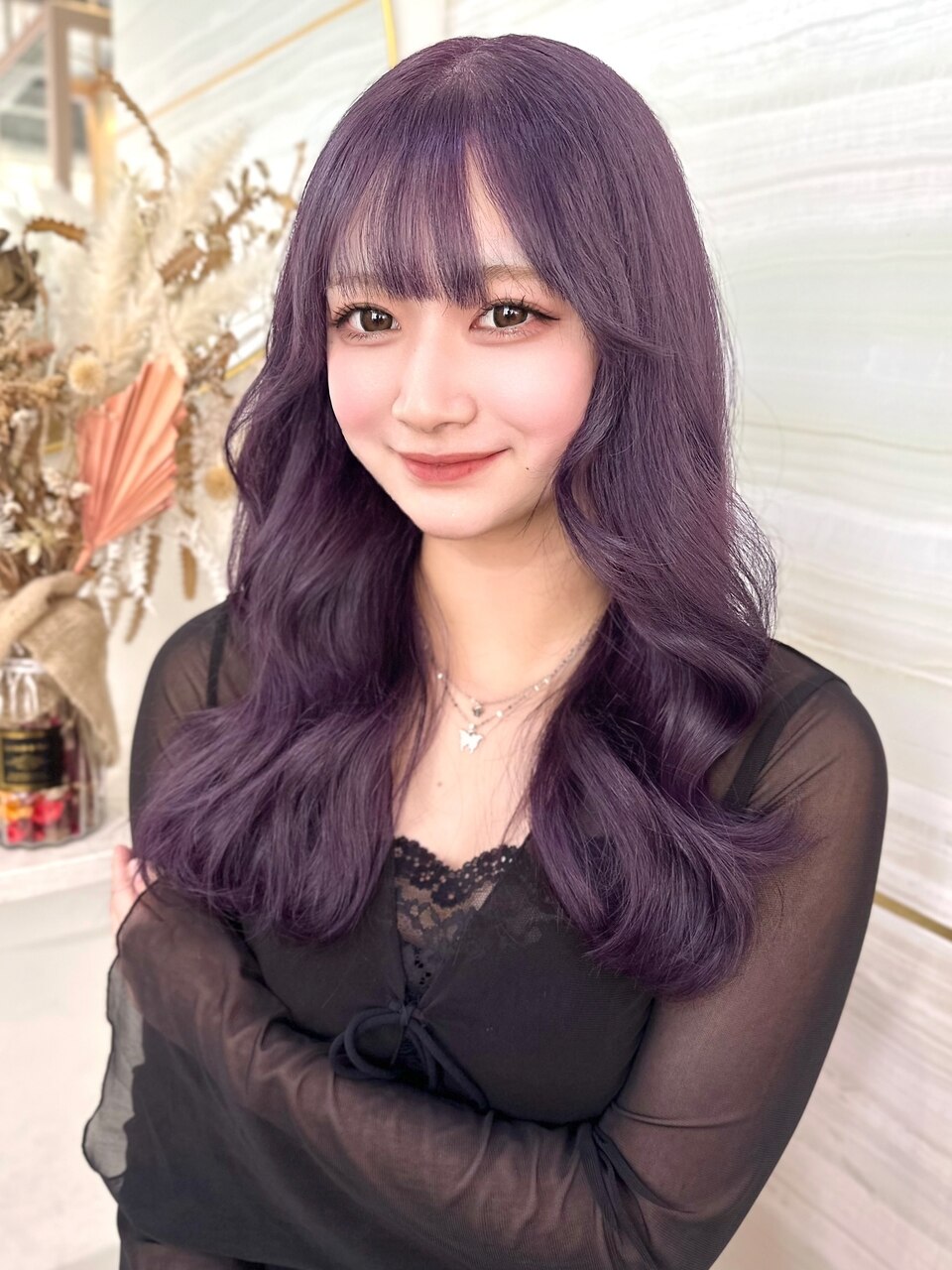 2026年春】パープルブラックの髪型・ヘアアレンジ｜人気順