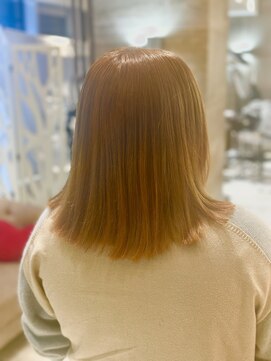 エムテコ(M.techo) ブリーチあり◎イエローべージュ切りっぱなし