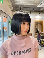 アドア 横浜(ADORE)&nbsp;【ADORE横浜】ナチュラルブラック×ぱつんとボブ