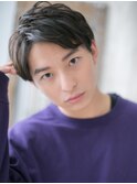 20代30代センターパートダークアッシュ爽やかマッシュc新所沢