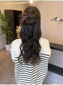 カチモリヘアアレンジヘアセットお呼ばれヘアアレンジ結婚式ヘア
