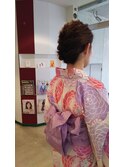浴衣着付け&ヘアアレンジ¥8400 1番　アップスタイル