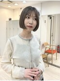 ワンレングスボブ/切りっぱなしボブ/丸くならないボブ