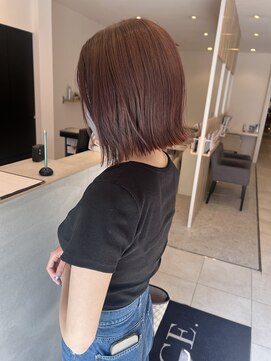 アヴァンス 江坂店(AVANCE.) ラベンダーピンクブラウン　ヘイリーボブ