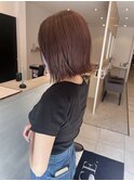 ラベンダーピンクブラウン ヘイリーボブ