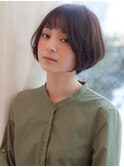 ココアベージュオリーブグレー小顔前髪質改善グラデーションボブ