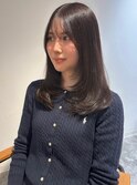 オリーブグレー/髪質改善カラー/ミディアムレイヤー/奈良橿原