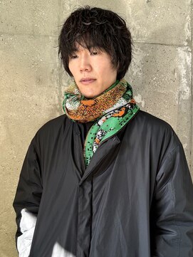 オルカ(ORCA) メンズ ミディアム ボブ ニュアンスパーマ 南川聖華