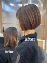 ヘアサロン ドットプラス 町田店(dot. plus)&nbsp;【市井友佳子】地毛風ストレート/大人ショートボブ/朝らくボブ
