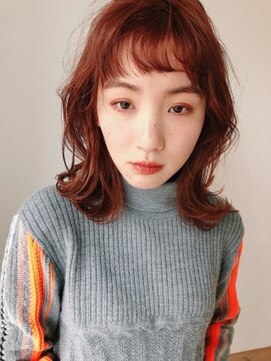 ノラジャーニー(NORA Journey) 【NORA Journey】ピンクベージュのオン眉ウルフ