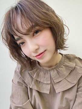 ケーツー心斎橋 クイーンズガーデン バイ ケーツー(K two QUEEN'S GARDEN by K two) パーマ風外ハネボブ3/心斎橋&難波&なんば