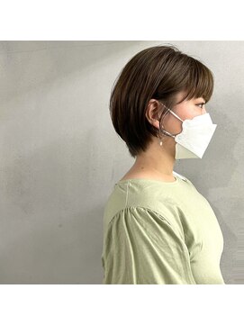 タグ(#tag) #耳かけマッシュショート×ベージュ