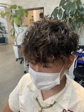 ラ メール ヘア デザイン(La mer HAIR DESIGN) ツイストスパイラルパーマ×前下がりマッシュ