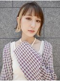 外ハネショートボブ×インナーカラー【有海一生】/髪質改善/前髪