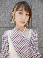 シュシュ(shushu)&nbsp;外ハネショートボブ×インナーカラー【有海一生】/髪質改善/前髪