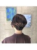 【白髪ぼかし】刈り上げショートボブ