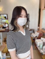 ヘアメイク ミチ 富田店(HAIRMAKE MICHI)&nbsp;【MICHI 富田店　古作蓮】インナーカラー　バニラベージュ