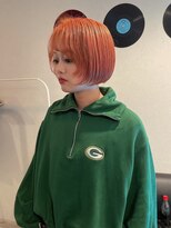 サミット ウル(SUMMIT ulu.)&nbsp;【ulu  yui】オレンジカラー ハイトーンカラー×ミニボブ