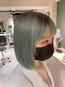 サラジュ 梅田店(SARAJU) saraju ペールグリーン　ボブ