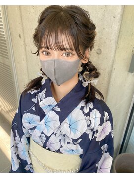 ガルボ ヘアー(garbo hair) 浴衣セット10代20代30代ローポニーゆるふわセット着付夏祭り