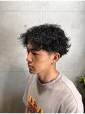 波巻きパーマ