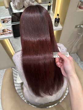 プアメリア 名古屋(Puamelia) ブリーチなしダブルカラー/ピンク/レッド/艶カラー