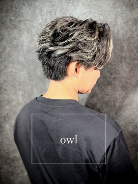 アウル 心斎橋(owl) フェザーパーマ/ハイライト/センターパート/メンズパーマ