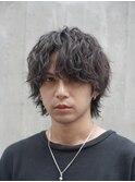 サーフカールセンターパートツイストスパイラルパーマ渋谷