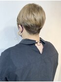 【morio成増/一戸】刈り上げショートミルクティーベージュ