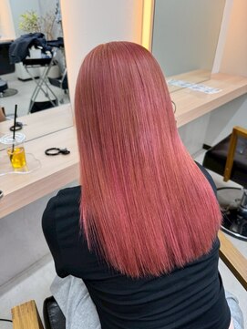 アリープパロット(ALEAP parrot) 切りっぱなしロング/高発色カラー/アプリコットピンク