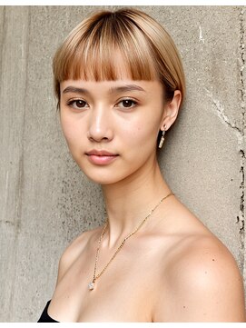 ドロシー(dorothy) ベージュブロンド×ワイドバングショート