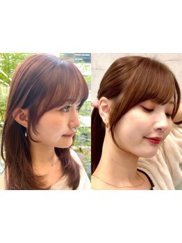数ミリで印象が大きく変わる前髪や顔周りのカット。独自の『顔周り補正メソッド』OL大人女性に大人気★