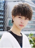 無造作マッシュ 束感 ブラウンカラー 鹿児島メンズ