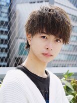 ゴート(GOATO) 無造作マッシュ 束感 ブラウンカラー 鹿児島メンズ