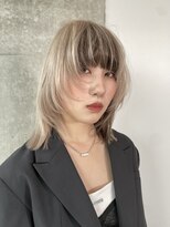 サンクプロジェクト(cinq PROJECT) 韓国ヘア顔周りレイヤーミルクティーベージュグレージュカラー