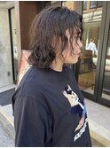 【三ツ井】くせ毛風パーマ ほつれパーマ ブルージュ ウルフボブ