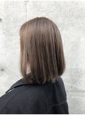 髪質改善/グレージュカラー/シルキーベージュ斜めバングNOOS根本