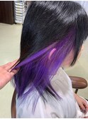 インナーカラー,パープル,紫系,パープルピンク[草加]