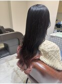 エンドカラー（裾カラー） ピンクベージュ