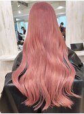ピンクカラー/ハイトーンピンク/ヘアカラーピンク/ブリーチ