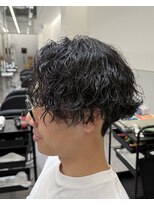 ビカム 名駅EAST(become) 波巻きシャドウパーマ/センターパート/無造作/くせ毛風/名古屋