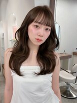 ボタン ハカタ(VOTAN hakata)&nbsp;藤野結衣/韓国ヘア/ぱっつん前髪/ブラウンベージュ