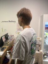 ジャストビューティ ルフレ 金沢八景店(Just Beauty Rufure)&nbsp;メンズセンターパート×ベージュカラー