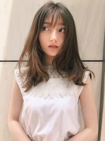 ノク(nok)&nbsp;シフォンベージュ_耳かけウェーブパーマフォギーベージュ