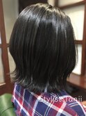 トレンド感と簡単スタイリング重視の外ハネ #簡単セット#黒髪